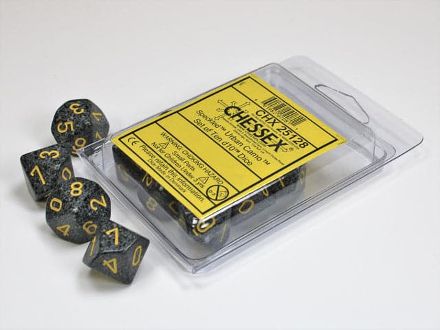 Chessex | d10 Set | Acrylic | Speckled Urban Camo (10) (CHX 25128)