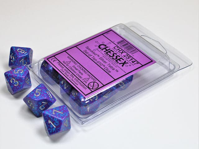 Chessex | d10 Set | Acrylic | Speckled Silver Tetra (10) (CHX 25147)
