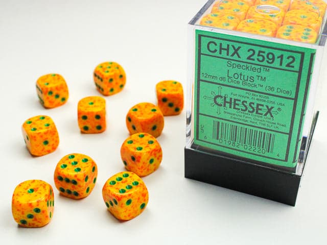 Chessex | 12mm D6 Dice Block | Speckled | Lotus (CHX25912)