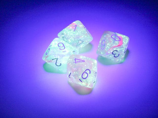 Chessex | d10 Set | Acrylic | Nebula Wisteria/white - Luminary (10) (CHX 27345)