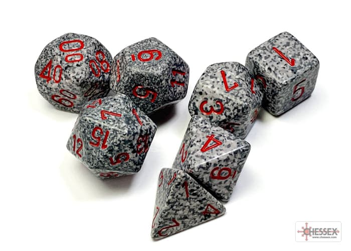 Chessex | Polyhedral Dice Set | Speckled | Granite (CHX25320)