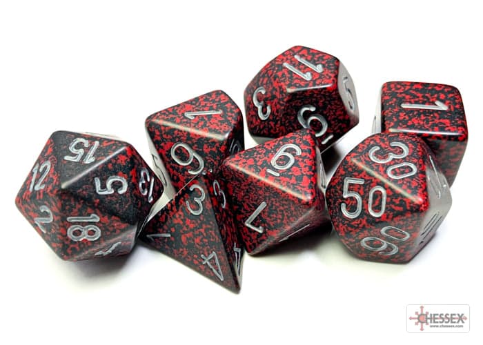 Chessex | Polyhedral Dice Set | Speckled | Silver Volcano (CHX25344)