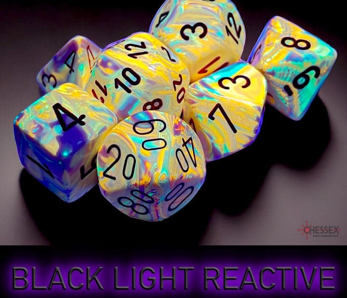 Chessex | Polyhedral Dice Set | Acrylic | Festive Sunburst/red (CHX 27453)