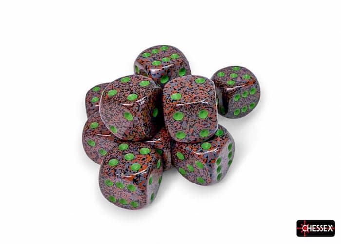 Chessex | d6 Dice Block | Acrylic | Speckled Earth 16mm d6 (12 dice) (CHX 25710)
