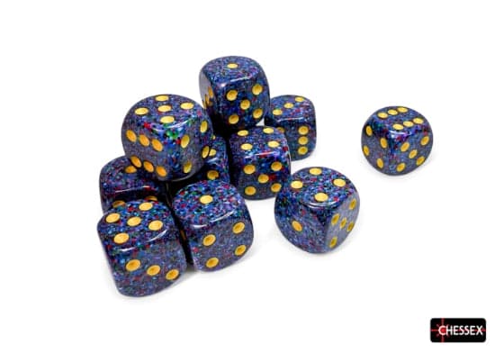 Chessex | d6 Dice Block | Acrylic | Speckled Twilight 16mm d6 (12 dice) (CHX 25766)