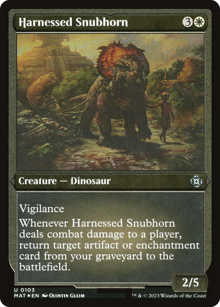 Harnessed Snubhorn (MAT-103) - March of the Machine: The Aftermath Etched Foil