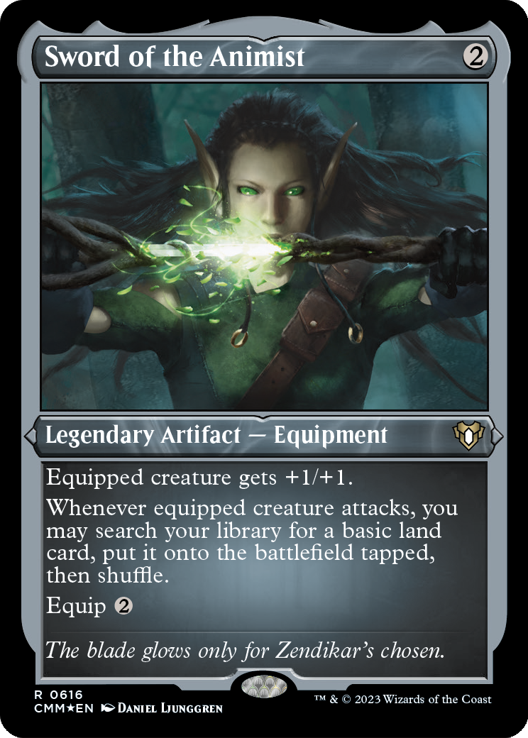 Sword of the Animist (CMM-616) - Commander Masters Etched Foil
