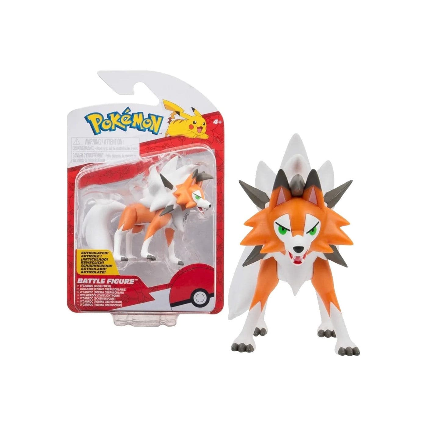 Pokemon Battle Figures | 1 Pack | Lycanroc Dusk Form (5cm)