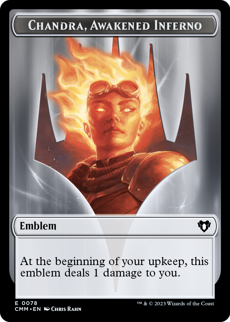 Chandra, Awakened Inferno Emblem (TCMM-078) - Commander Masters Tokens Foil