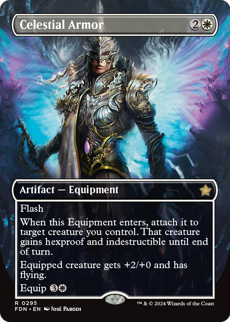 Celestial Armor (FDN-295) - Foundations (Borderless) Foil