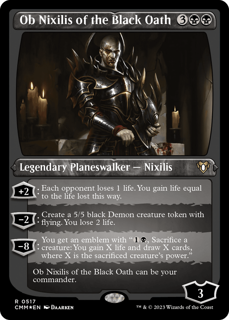 Ob Nixilis of the Black Oath (CMM-517) - Commander Masters Etched Foil
