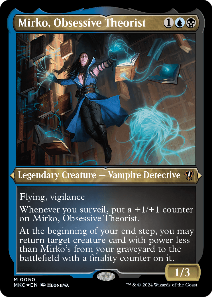 Mirko, Obsessive Theorist (MKC-050) - Murders at Karlov Manor Commander Etched Foil