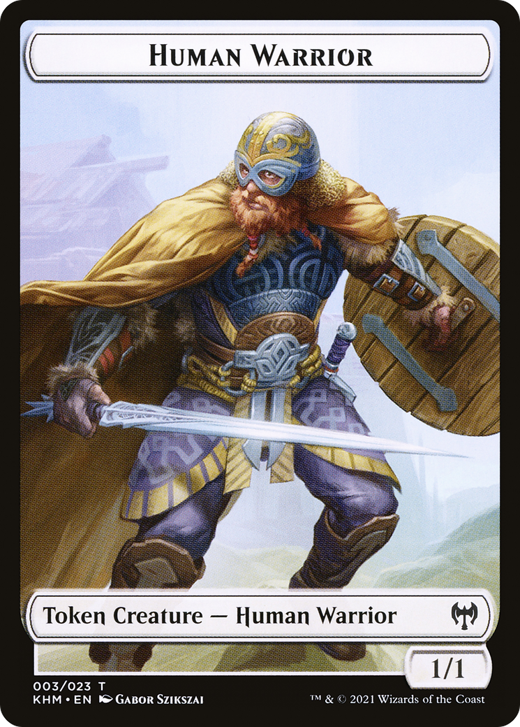 Human Warrior (TKHM-003) - Kaldheim Tokens Foil