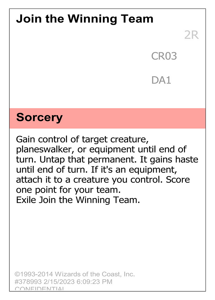Join the Winning Team (DA1-CR03D) - Unknown Event