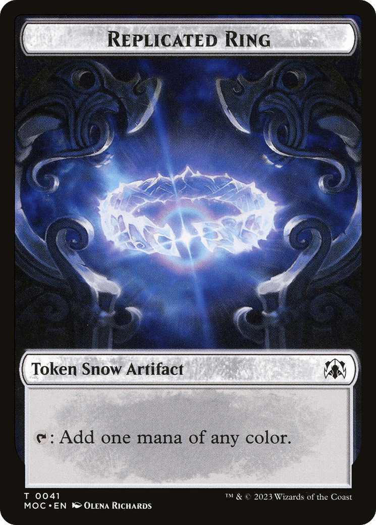 Replicated Ring (TMOC-041) - March of the Machine Commander Tokens: (snow)