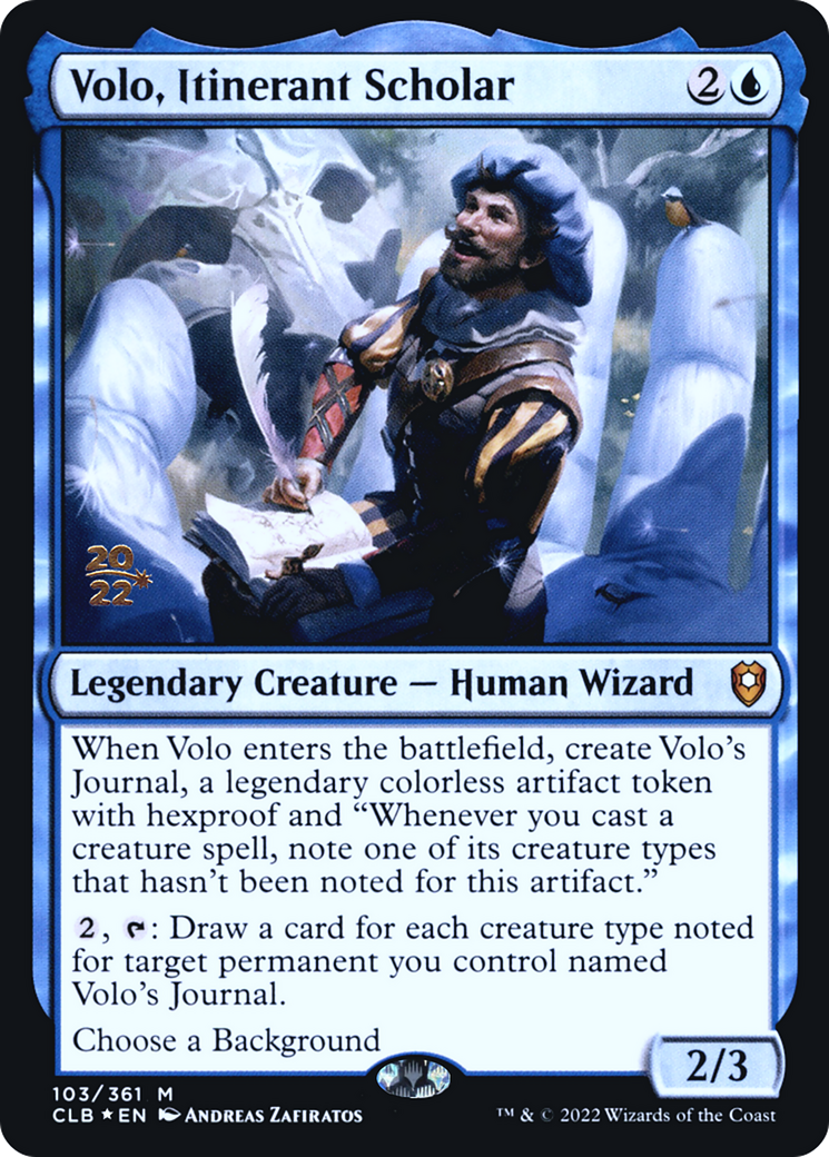 Volo, Itinerant Scholar (PCLB-103S) - Battle for Baldur's Gate Promos Foil