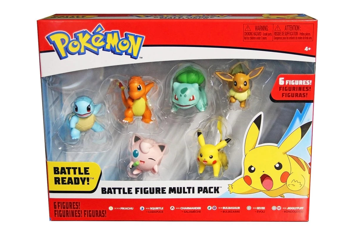 Pokemon Battle Figures | 6 Pack | Kanto Starters (5cm)