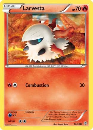 Larvesta - Reverse Holofoil XY Ancient Origins - Common