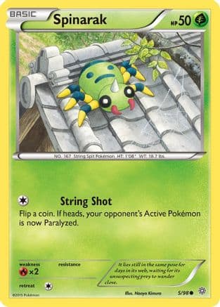 Spinarak 005/98 - XY Ancient Origins Reverse Holofoil
