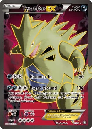 Tyranitar EX ( Full Art) 91/98 - XY Ancient Origins Holofoil