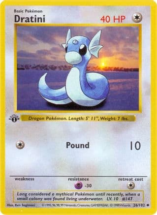 Dratini 026- Base Set Shadowless Unlimited