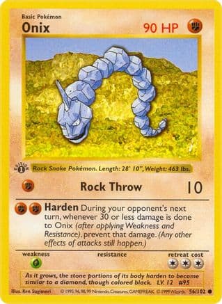 Onix 056- Base Set Shadowless 1st Edition