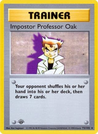 Impostor Professor Oak 73/102 - Base Set Shadowless 1st Edition