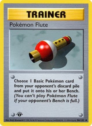 Pokemon Flute 086 - Unlimited Base Set Shadowless - Uncommon