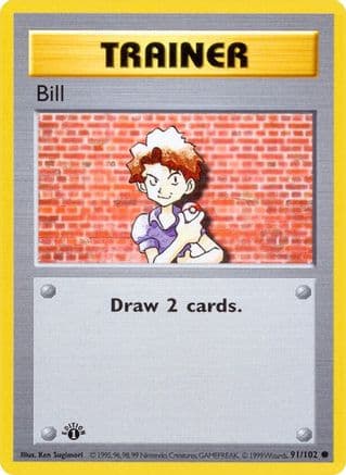 Bill 091- Base Set Shadowless 1st Edition