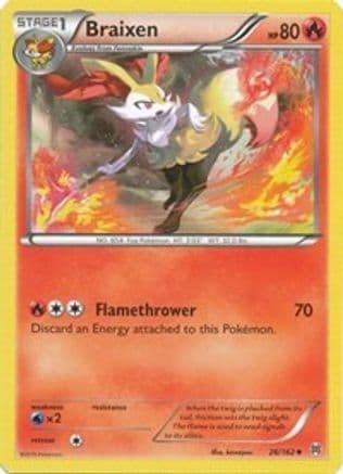Braixen 026/162 - XY BREAKthrough Reverse Holofoil