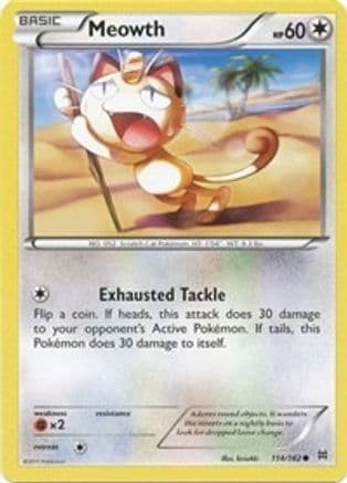 Meowth 114/162 - XY BREAKthrough Reverse Holofoil