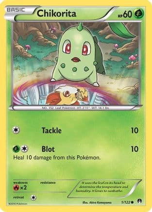 Chikorita 001 - Reverse Holofoil XY BREAKpoint - Common