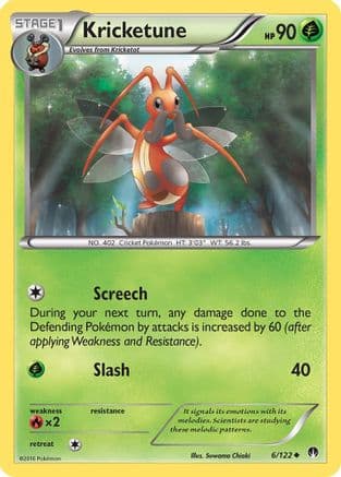Kricketune 006/122 - XY BREAKpoint Reverse Holofoil