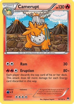 Camerupt 13/122 - XY BREAKpoint Reverse Holofoil