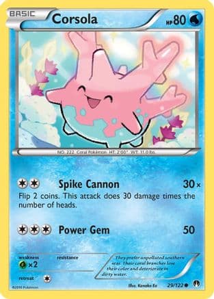 Corsola 029/122 - XY BREAKpoint Reverse Holofoil