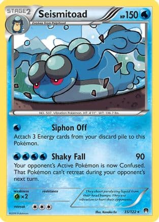 Seismitoad 035/122 - XY BREAKpoint Reverse Holofoil