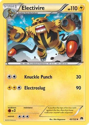 Electivire 43/122 - XY BREAKpoint Reverse Holofoil
