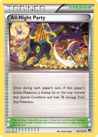 All-Night Party 096 - Reverse Holofoil XY BREAKpoint - Uncommon