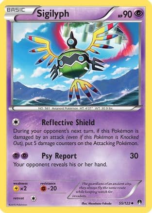 Sigilyph 055/122 - XY BREAKpoint Reverse Holofoil