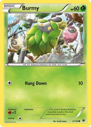 Burmy 002/124 - XY Fates Collide Reverse Holofoil