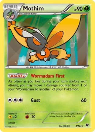 Mothim 4/124 - XY Fates Collide Reverse Holofoil