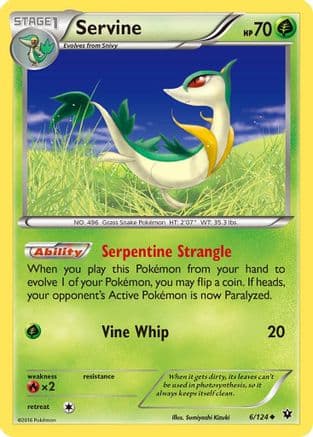Servine 006/124 - XY Fates Collide Reverse Holofoil