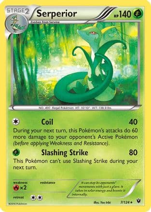 Serperior 007/124 - XY Fates Collide Reverse Holofoil
