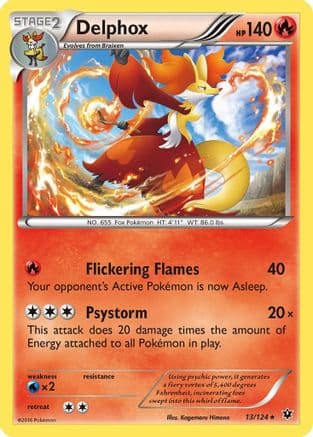 Delphox 013/124 - XY Fates Collide Reverse Holofoil