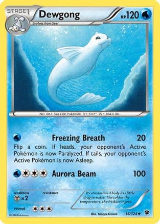 Dewgong 016/124 - XY Fates Collide Reverse Holofoil