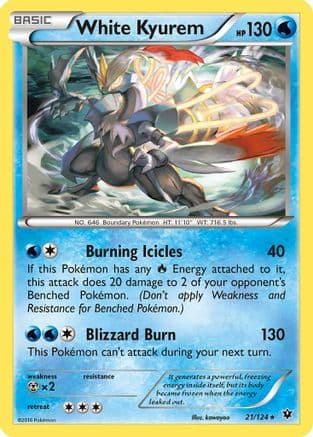 White Kyurem 021/124 - XY Fates Collide Reverse Holofoil