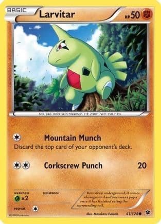 Larvitar 041/124 - XY Fates Collide Reverse Holofoil