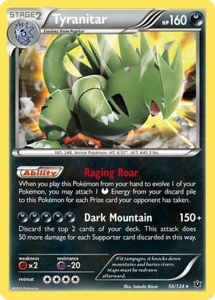 Tyranitar 056/124 - XY Fates Collide Reverse Holofoil