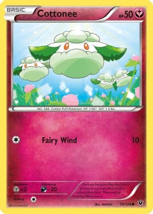 Cottonee 070/124 - XY Fates Collide Reverse Holofoil