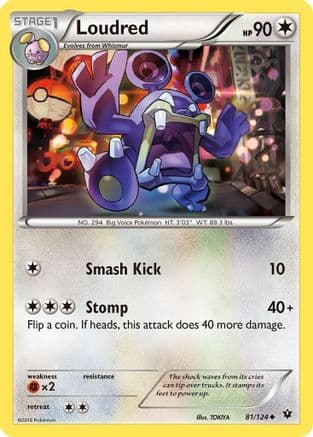 Loudred 081/124 - XY Fates Collide Reverse Holofoil